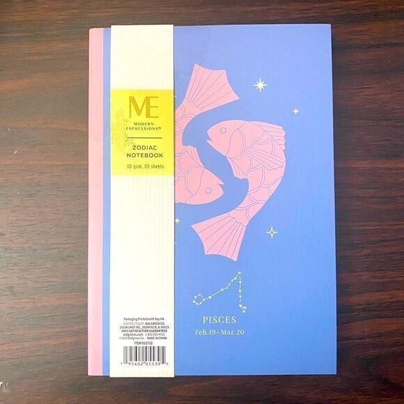 JOURNAL Note Book with Zodiac Sogn of Pisces - Picture 1 of 8